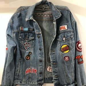 Super cute Forever 21 jean jacket with patches